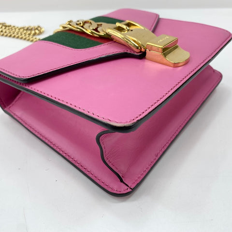 GUCCI Sylvie Shelley Shoulder Bag pink WS30481