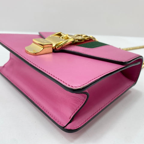 GUCCI Sylvie Shelley Shoulder Bag pink WS30481