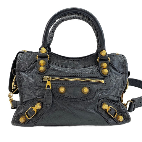 BALENCIAGA Classic City Mini Giant 2WAY Handbag gray WS30483