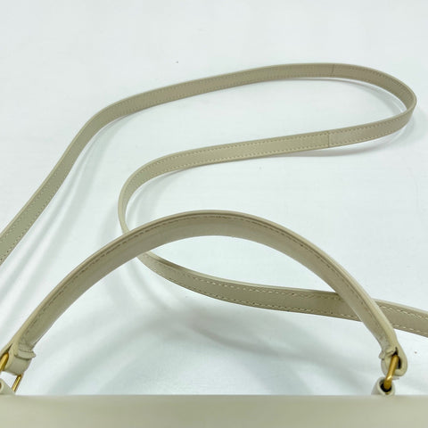 YVES SAINT LAURENT Cassandra 2WAY Handbag beige WS30484