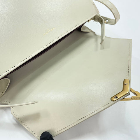YVES SAINT LAURENT Cassandra 2WAY Handbag beige WS30484