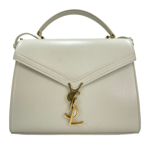 YVES SAINT LAURENT Cassandra 2WAY Handbag beige WS30484