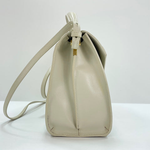 YVES SAINT LAURENT Cassandra 2WAY Handbag beige WS30484
