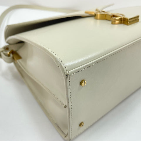 YVES SAINT LAURENT Cassandra 2WAY Handbag beige WS30484