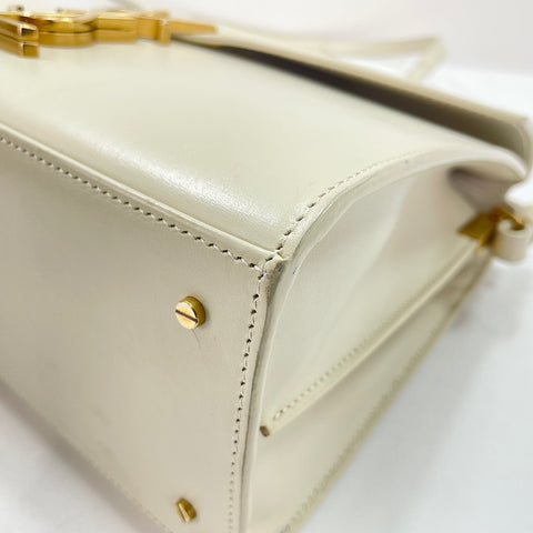 YVES SAINT LAURENT Cassandra 2WAY Handbag beige WS30484