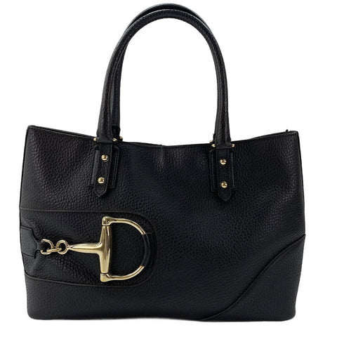 GUCCI Horsebit Tote Bag black WS30490