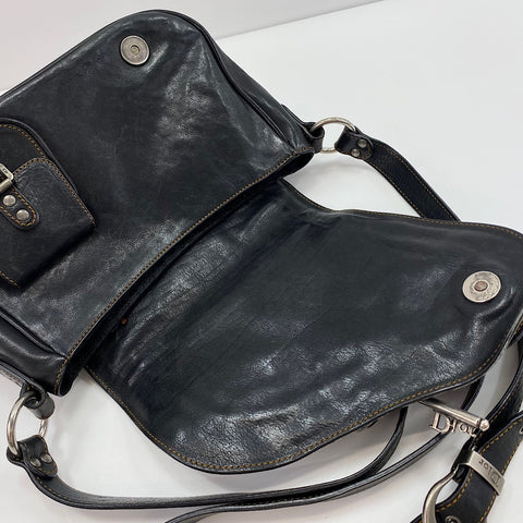 Christian Dior Gaucho mini Shoulder Bag black WS30492
