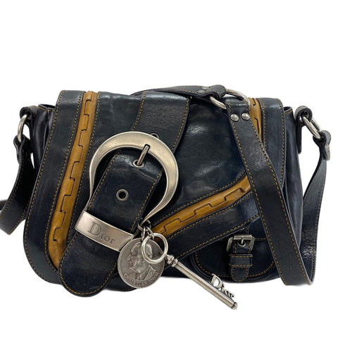Christian Dior Gaucho mini Shoulder Bag black WS30492