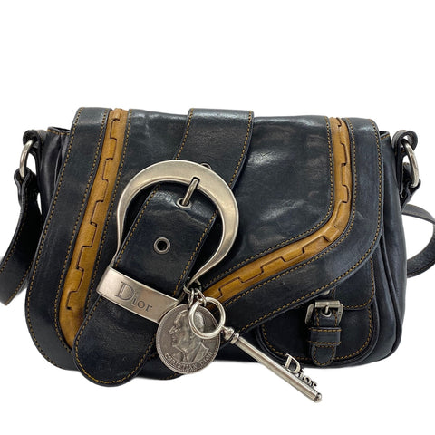 Christian Dior Gaucho mini Shoulder Bag black WS30492
