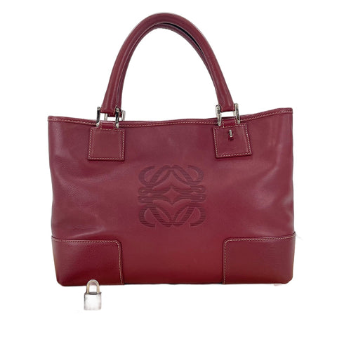 LOEWE Amazona 28 Anagram Handbag Red WS30498
