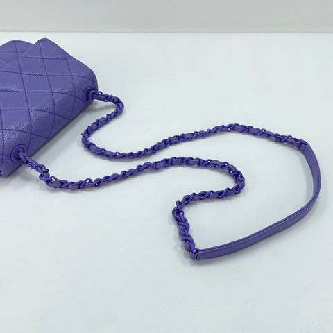 CHANEL Mini Matelass Shoulder Bag purple WS30501