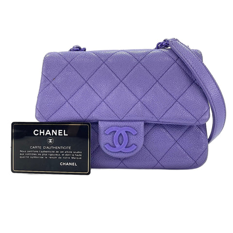 CHANEL Mini Matelass Shoulder Bag purple WS30501