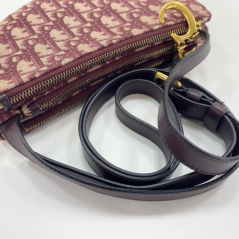Christian Dior Trotter Shoulder Bag wine-red WS30507