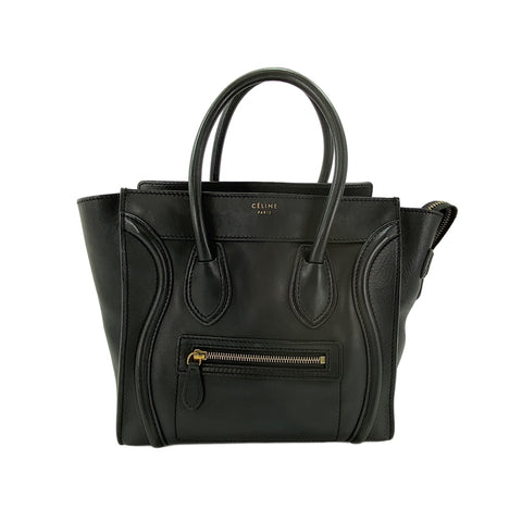 CELINE Luggage Micro Shopper Handbag black WS30509