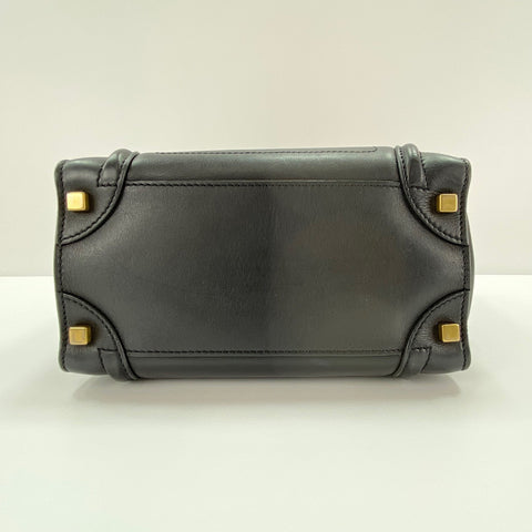CELINE Luggage Micro Shopper Handbag black WS30509