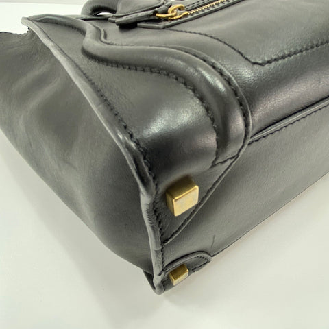 CELINE Luggage Micro Shopper Handbag black WS30509