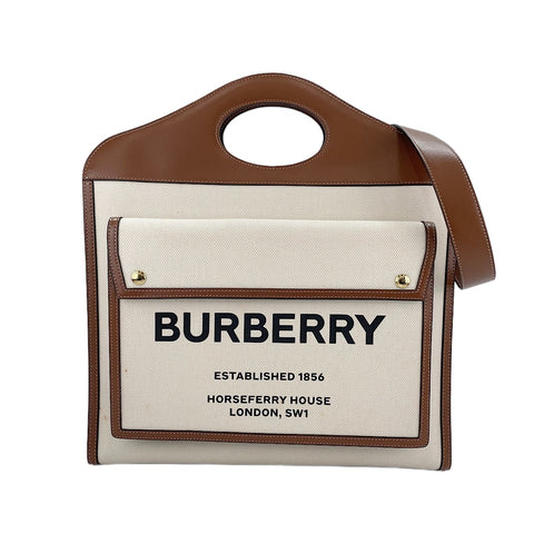 BURBERRY Mini Pocket 2WAY Tote Bag beige WS30520