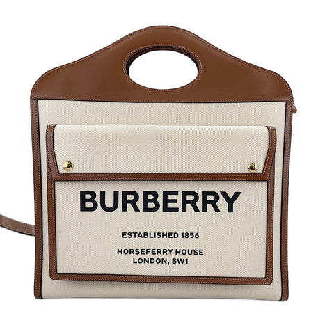 BURBERRY Mini Pocket 2WAY Tote Bag beige WS30520