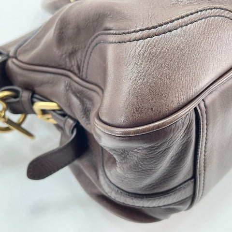 PRADA 2WAY Handbag Brown WS30521