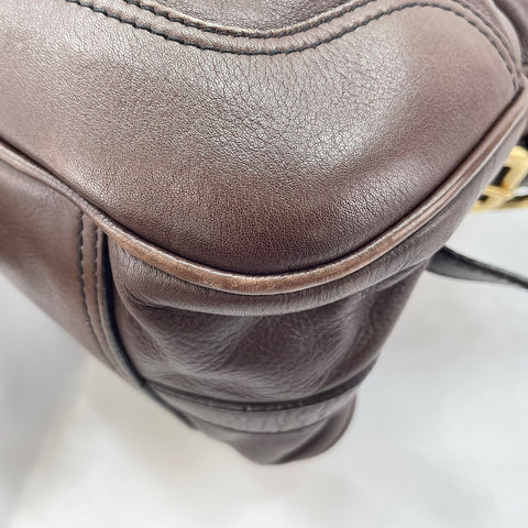 PRADA 2WAY Handbag Brown WS30521