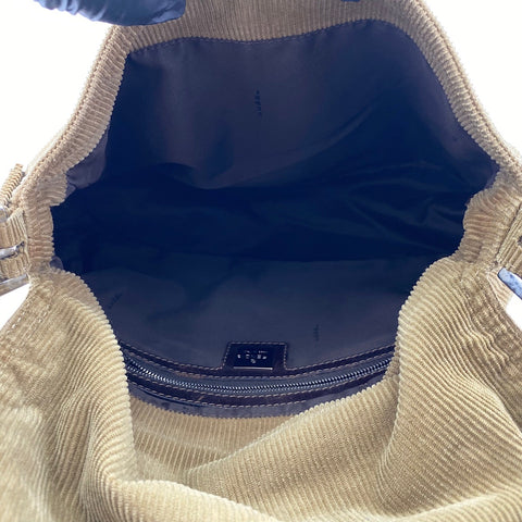 FENDI Mamma Bucket Shoulder Bag Brown WS30537