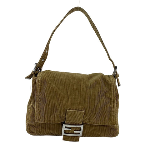 FENDI Mamma Bucket Shoulder Bag Brown WS30537