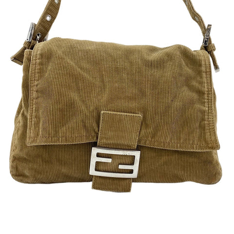 FENDI Mamma Bucket Shoulder Bag Brown WS30537