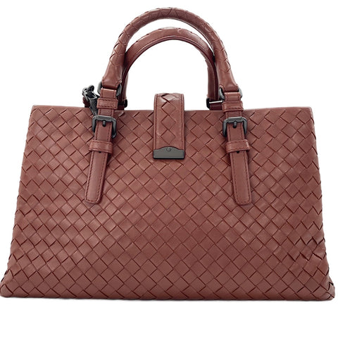 BOTTEGAVENETA INTRECCIATO Roma 2WAY Handbag wine-red WS30538