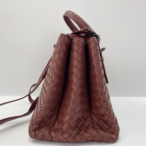 BOTTEGAVENETA INTRECCIATO Roma 2WAY Handbag wine-red WS30538