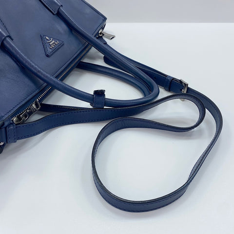 PRADA 2WAY Handbag blue WS30542