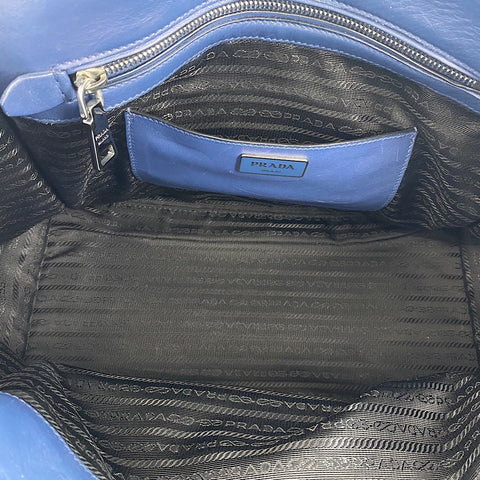 PRADA 2WAY Handbag blue WS30542