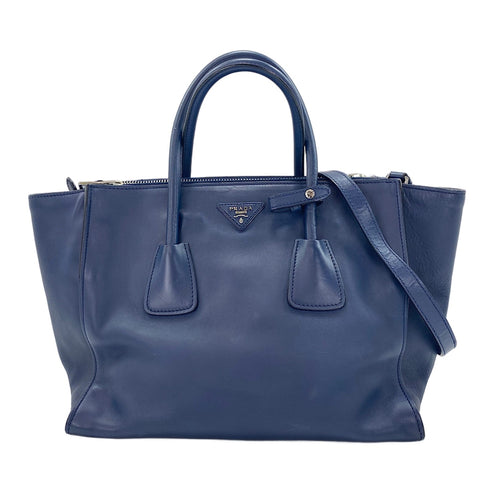 PRADA 2WAY Handbag blue WS30542