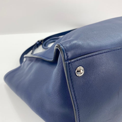 PRADA 2WAY Handbag blue WS30542