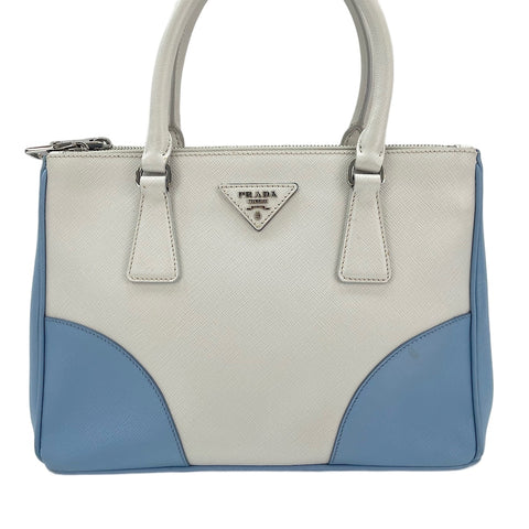 PRADA Saffiano Lux 2WAY Handbag blue WS30544