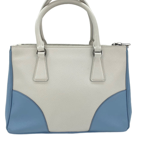 PRADA Saffiano Lux 2WAY Handbag blue WS30544