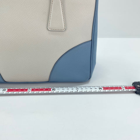 PRADA Saffiano Lux 2WAY Handbag blue WS30544
