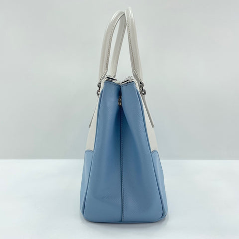 PRADA Saffiano Lux 2WAY Handbag blue WS30544