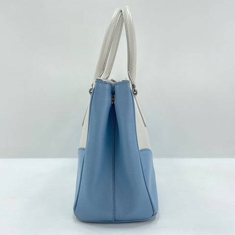 PRADA Saffiano Lux 2WAY Handbag blue WS30544