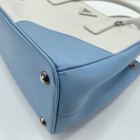 PRADA Saffiano Lux 2WAY Handbag blue WS30544