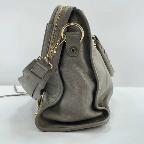 BALENCIAGA Classic Metallic Edge City 2WAY Handbag gray WS30545