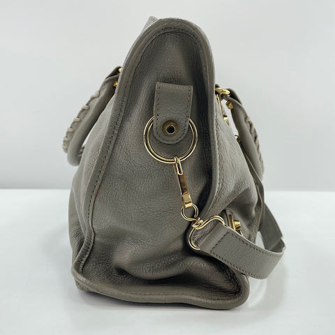 BALENCIAGA Classic Metallic Edge City 2WAY Handbag gray WS30545