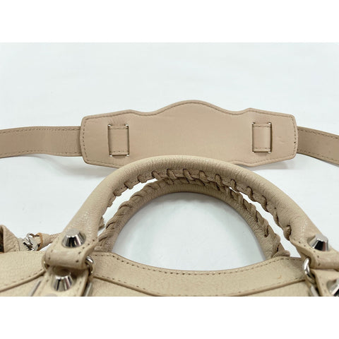 BALENCIAGA Mini City 2WAY Handbag beige WS30548