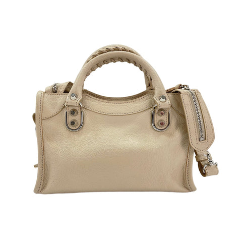 BALENCIAGA Mini City 2WAY Handbag beige WS30548