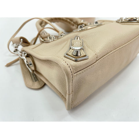 BALENCIAGA Mini City 2WAY Handbag beige WS30548