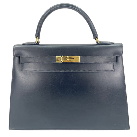 HERMES Kelly 32 Handbag black WS30550
