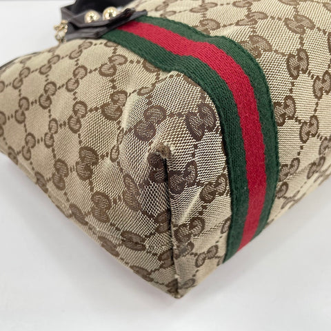 GUCCI Sherry Line Handbag beige WS30553