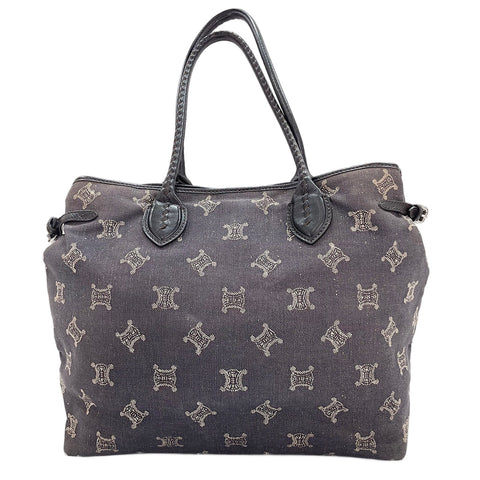 CELINE Macadam Tote Bag Navy WS30560