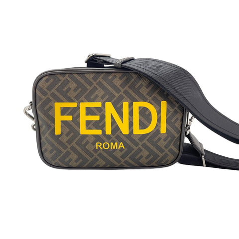 FENDI Zucca Camera Case Shoulder Bag Brown WS30561