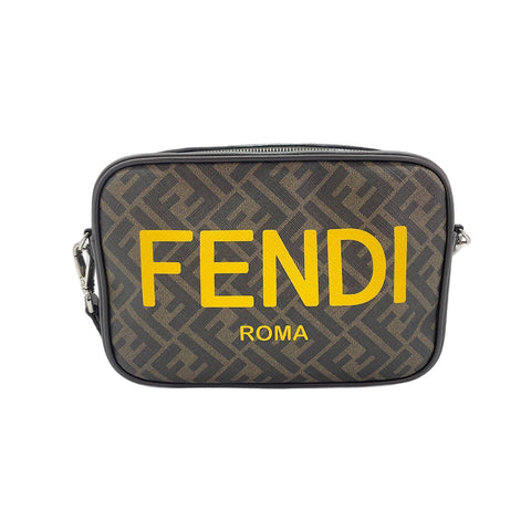 FENDI Zucca Camera Case Shoulder Bag Brown WS30561