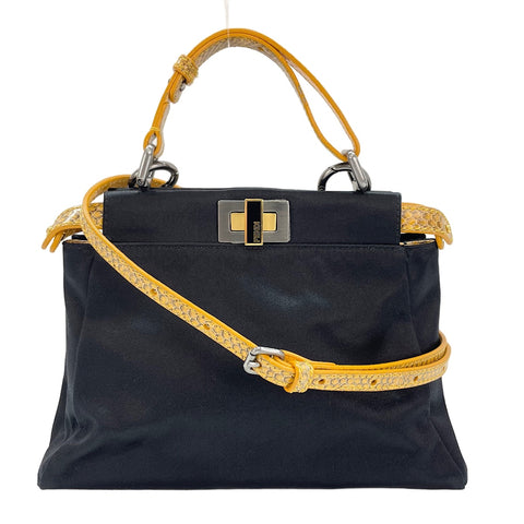 FENDI Peekaboo 2WAY Handbag black WS30563